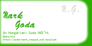 mark goda business card